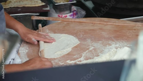 Cooking Turkish Gozleme