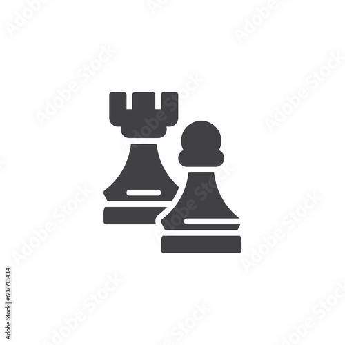 Chess strategy vector icon