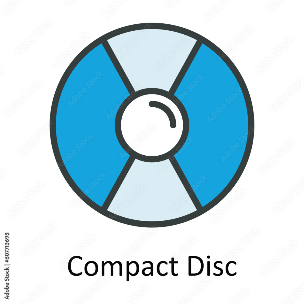 Compact Disc Vector Fill outline Icon Design illustration. User interface Symbol on White background EPS 10 File Compact Disc Vector Fill outline Icon Design illustration. User interface Symbol on White background EPS 10 File