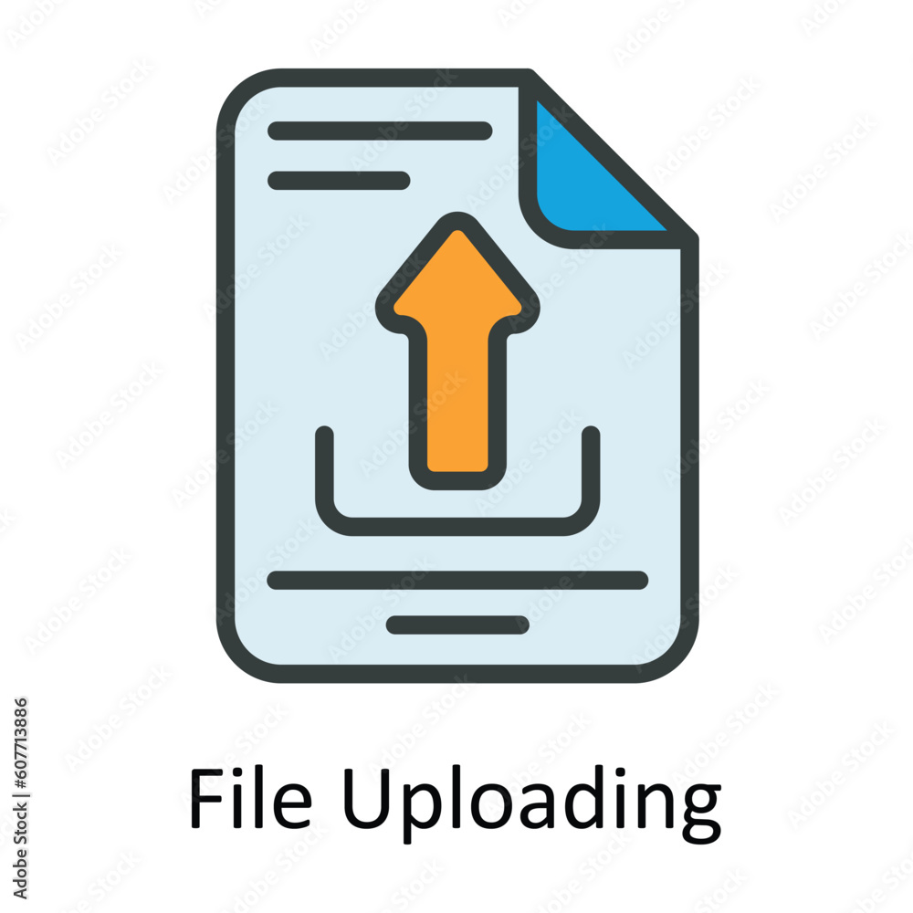 File Uploading Vector Fill outline Icon Design illustration. User interface Symbol on White background EPS 10 File File Uploading Vector Fill outline Icon Design illustration. User interface Symbol on White background EPS 10 File