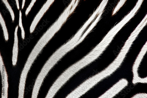 Zebra skin background. Generative AI.