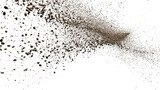 flying debris with empty space, isolated on transparent background 