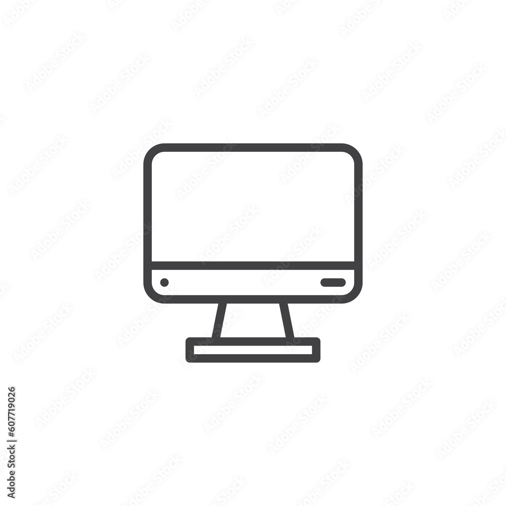 Computer monitor line icon Computer monitor line icon