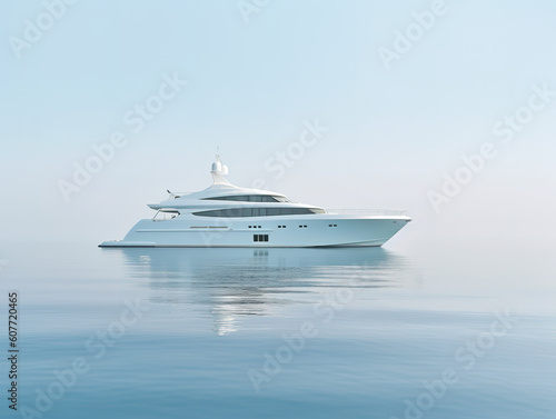luxury yacht on a calm sea (IA generated) © Lorenzo Barabino