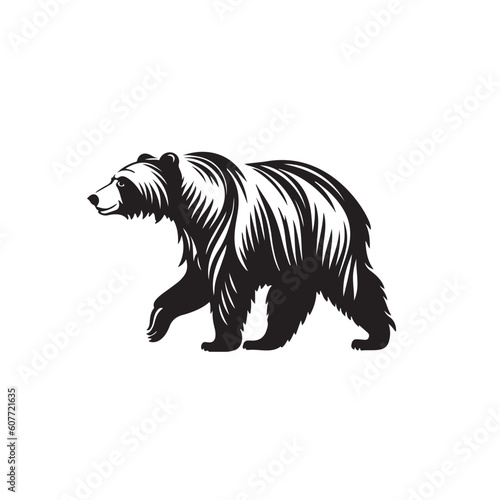 Bear Vector illustration. Bear Vintage Logo