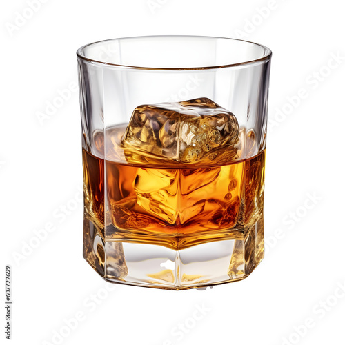 glass of whiskey isolated transparent background