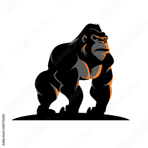 Gorilla vector logo design illustration