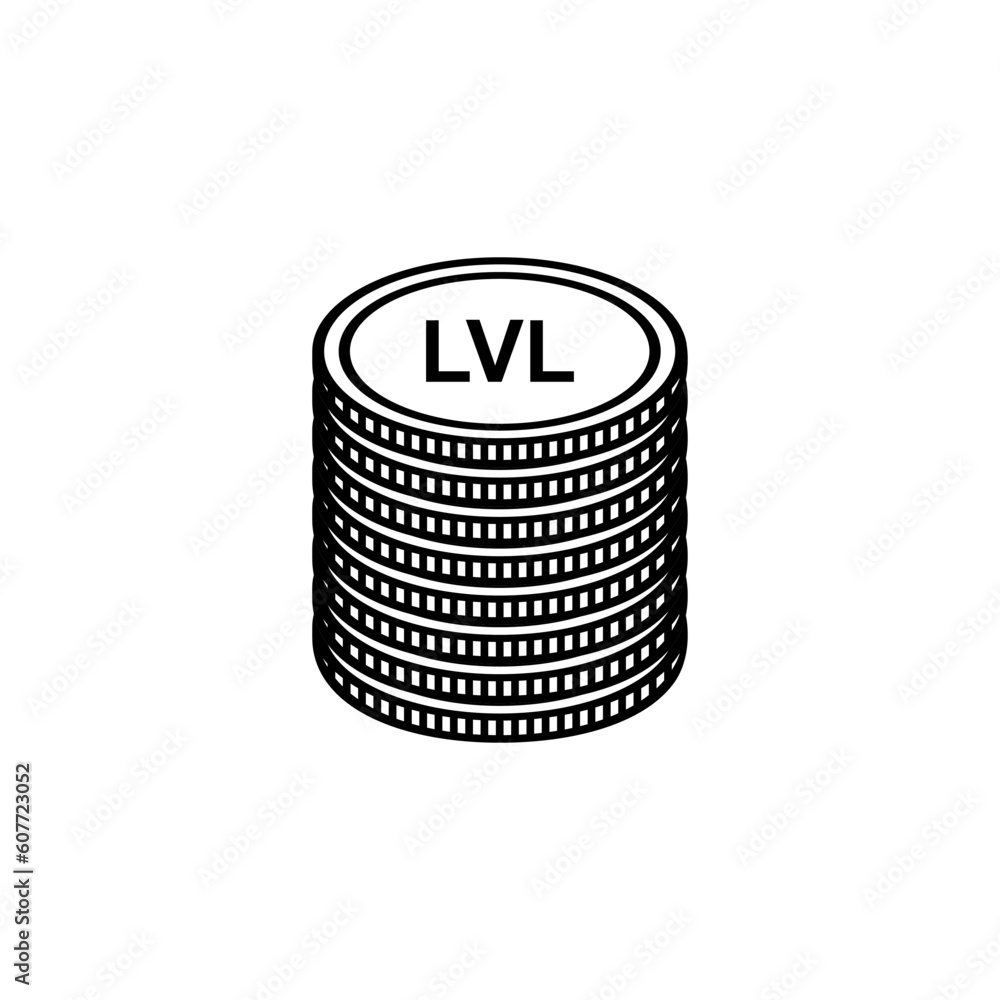 Latvia Currency Symbol, Latvian Lats Icon, LVL Sign. Vector Illustration Latvia Currency Symbol, Latvian Lats Icon, LVL Sign. Vector Illustration