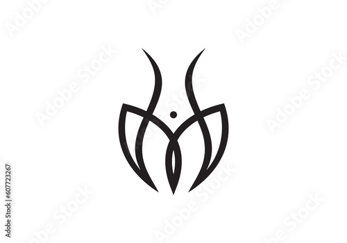 body with leaf beauty skin care logo design