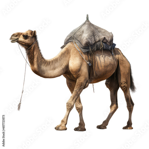 Camel on a transparant background, PNG, Generative Ai