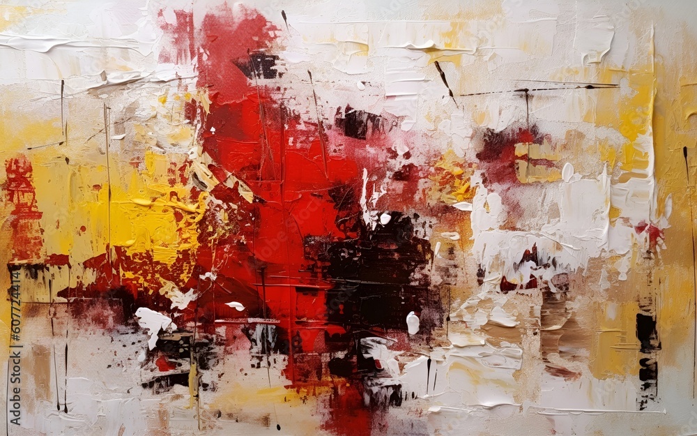 Abstract painting with thick texture