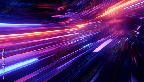  Abstract futuristic background. Neon, energy, gaming. Pink and blue