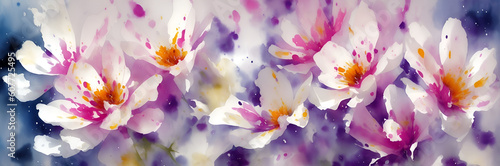 Close-up Sacura flowers. AI generated illustration