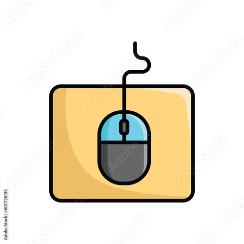 mouse pad icon vector design template in white background