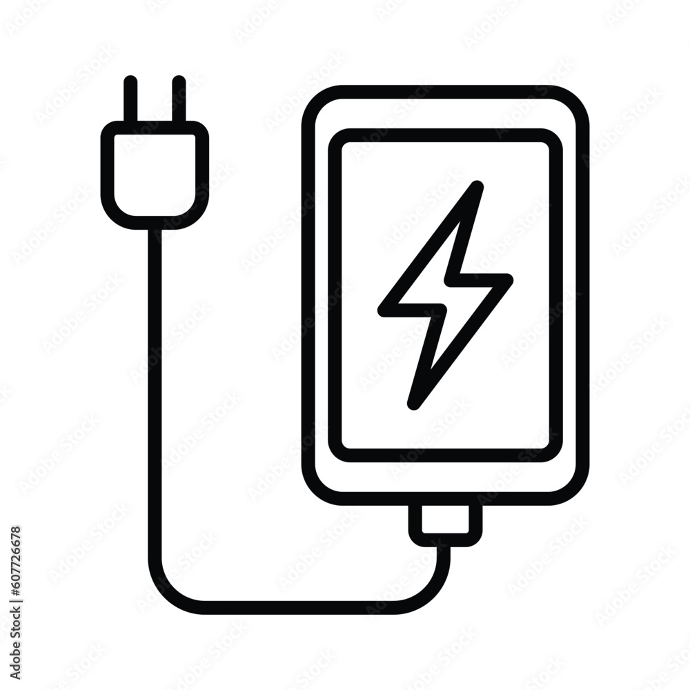 phone charger icon vector design template in white background phone charger icon vector design template in white background