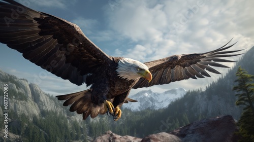 eagle in flight © Aqib