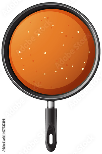 Tomato soup aerial view