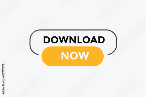 Download now  button web banner templates. Vector Illustration 