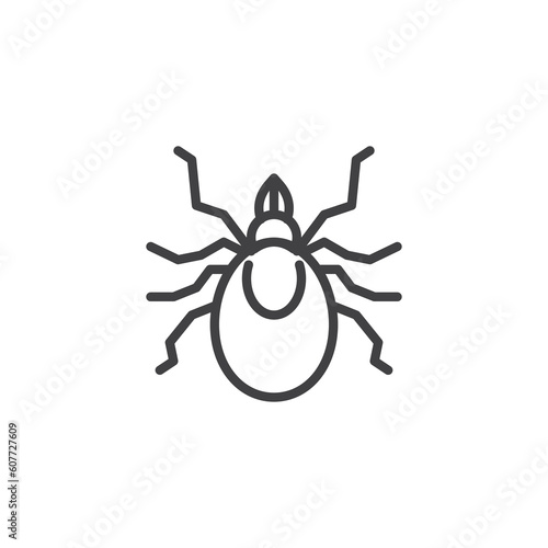 Mite or tick line icon