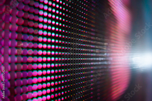 Вotted bright colored LED smd screen - close up background