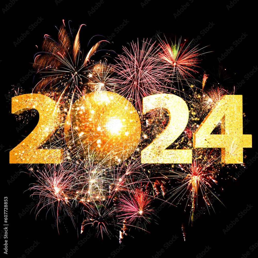 Silvester Party 2024 Stock-Illustration | Adobe Stock