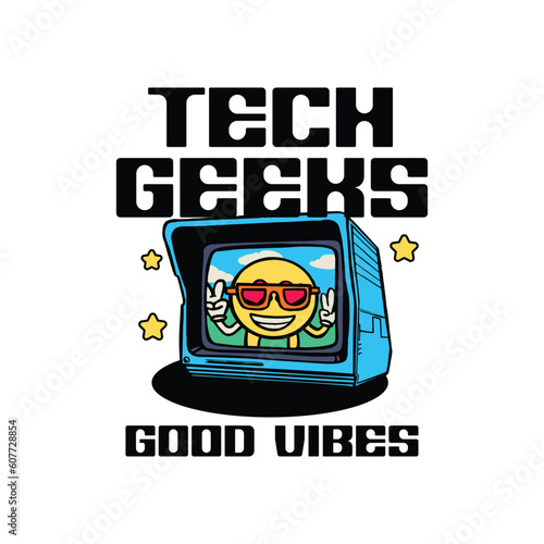 Retro video games logo. Vector illustration of retro video game icon. tech geeks