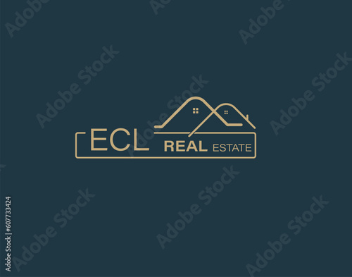 ECL Real Estate and Consultants Logo Design Vectors images. Luxury Real Estate Logo Design