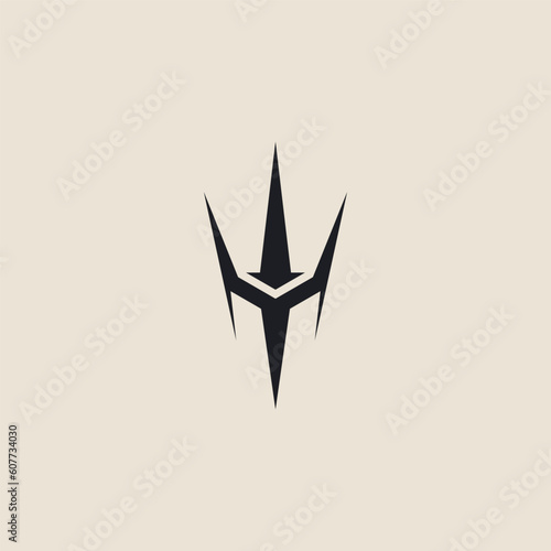 Trident logo design vector illustration