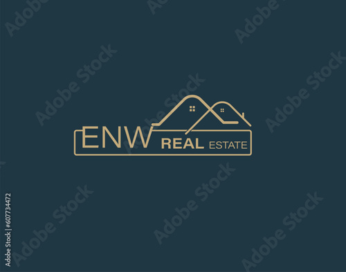 ENW Real Estate and Consultants Logo Design Vectors images. Luxury Real Estate Logo Design