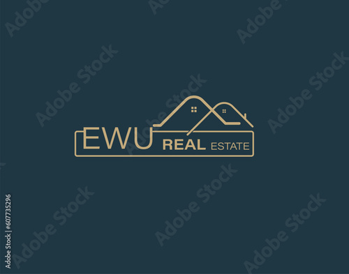 EWU Real Estate and Consultants Logo Design Vectors images. Luxury Real Estate Logo Design