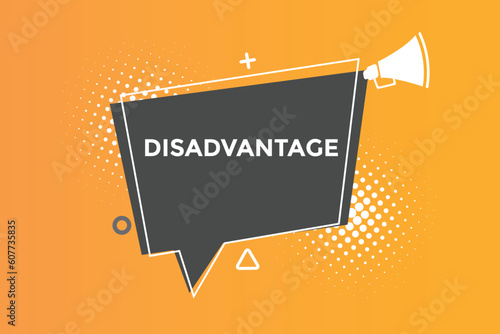 Disadvantage button web banner templates. Vector Illustration 
