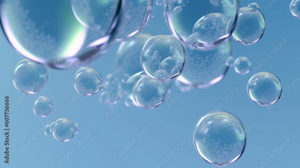3d render, abstract background with translucent soap bubbles, wallpaper with glass balls, Generative AI 3d render, abstract background with translucent soap bubbles, wallpaper with glass balls, Generative AI