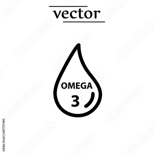 omega 3 icon - vector illustration on white background..eps