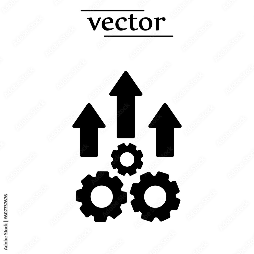 Operational excellence icon flat illustration on white background. Operational excellence icon flat illustration on white background.