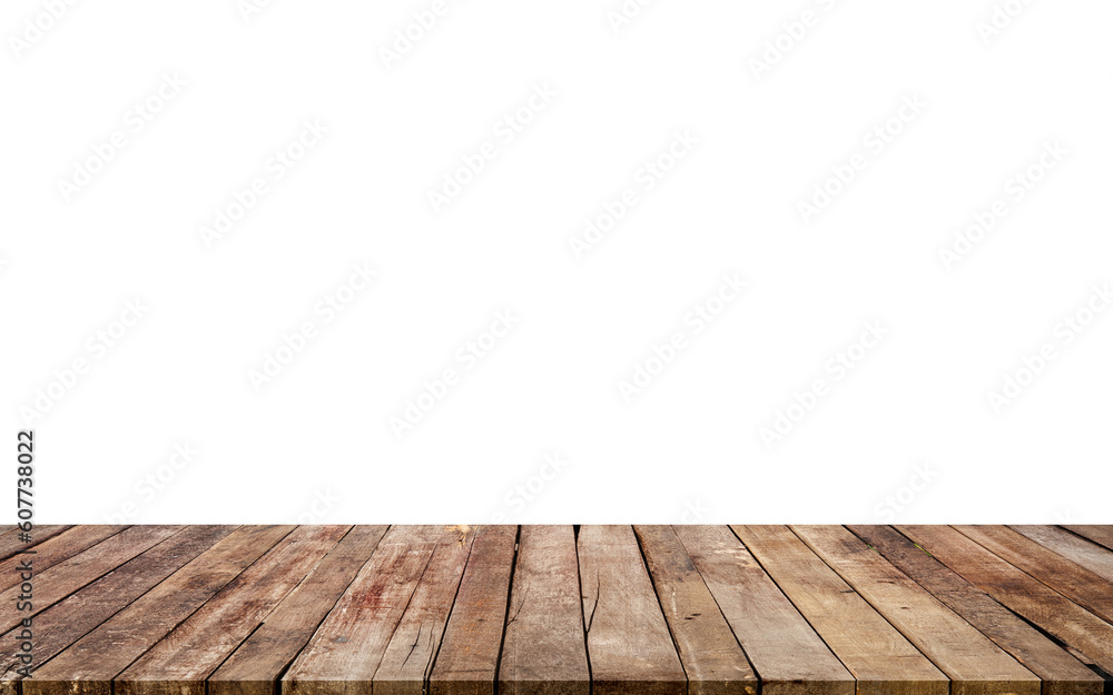 Empty wooden board, isolated background Empty wooden board, isolated background