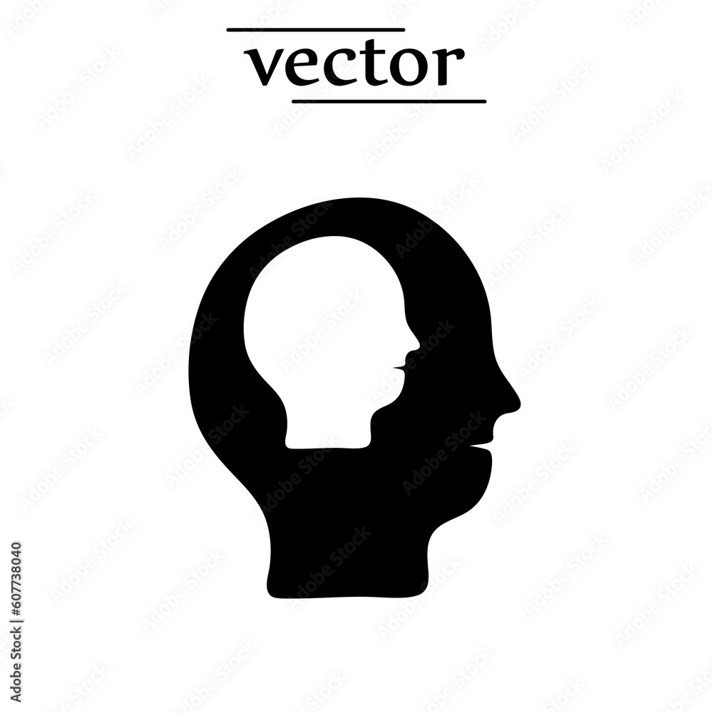 self awareness icon flat illustration on white backgroun..eps self awareness icon flat illustration on white backgroun..eps