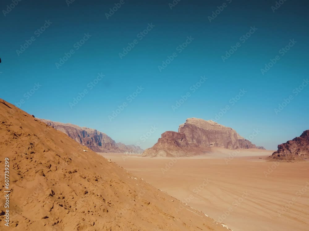 The view from the camp in Wadi Rum The view from the camp in Wadi Rum