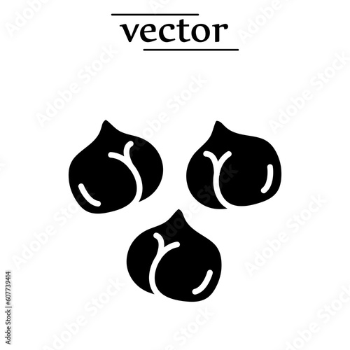 chickpeas hummus icon vector illustration on white background. 