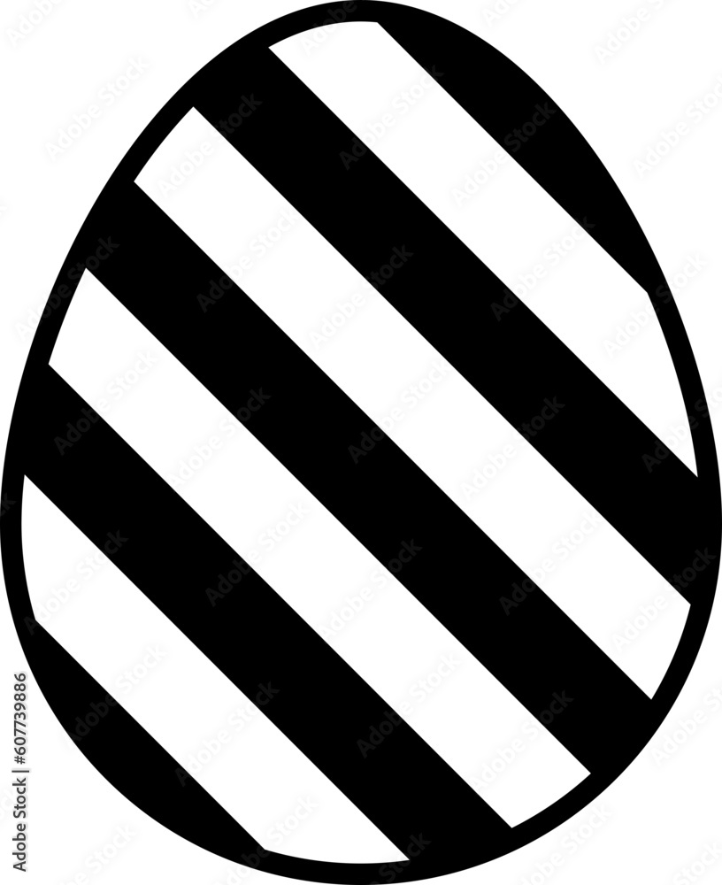 Easter Egg Line Illustration. Easter Egg Outline Illustration. Easter Egg Silhouettes. Easter Egg Icon. Easter Egg Doodle.