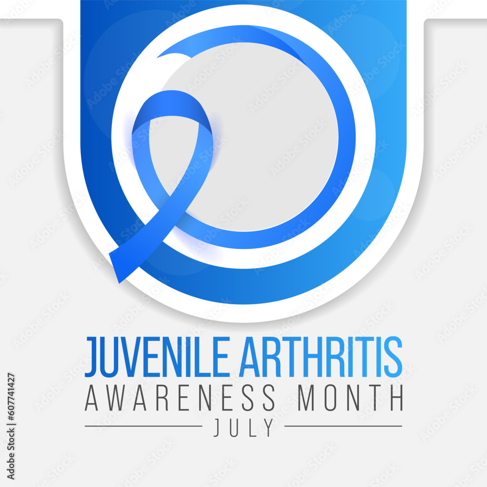 Juvenile Arthritis awareness month is observed every year in July. The most common symptoms of the disease are joint swelling, pain and stiffness, it is usually an autoimmune disorder. Vector art Juvenile Arthritis awareness month is observed every year in July. The most common symptoms of the disease are joint swelling, pain and stiffness, it is usually an autoimmune disorder. Vector art