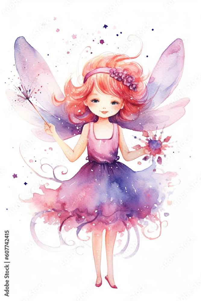fairy watercolor clipart cute isolated on white background fairy watercolor clipart cute isolated on white background
