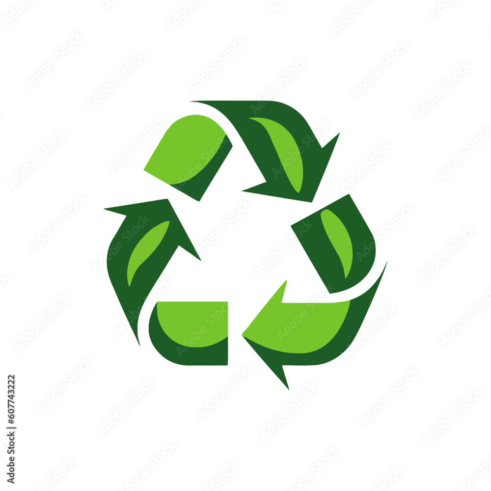 Triangular recycling symbol on a white background. Ecologically clean world. Vector illustration Triangular recycling symbol on a white background. Ecologically clean world. Vector illustration