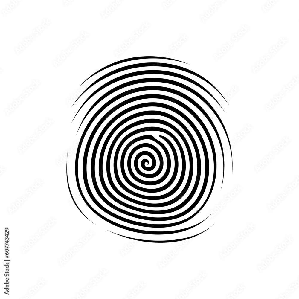 Fingerprint, secure security logo. Icon on white background. Vector illustration Fingerprint, secure security logo. Icon on white background. Vector illustration