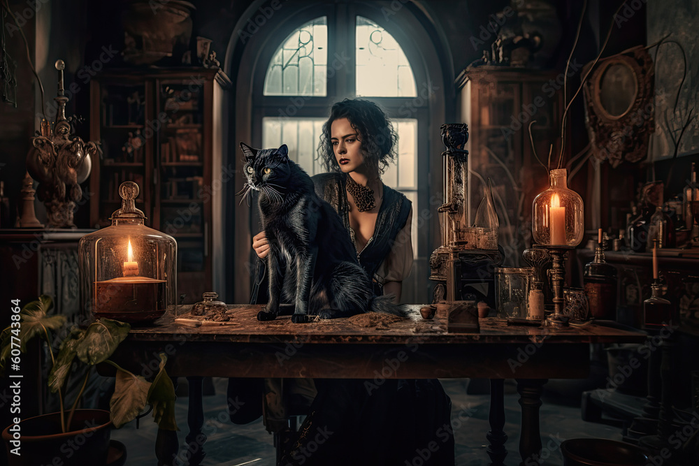 magician or alchemist at work, ai generative magician or alchemist at work, ai generative