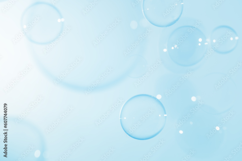 Beautiful Transparent Soap Bubbles. Abstract Background. Celebration Festive Backdrop. Freshness Soap Suds Bubbles Water	

