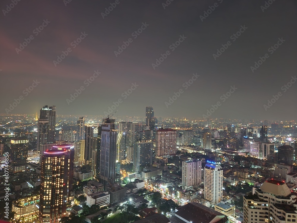 Bangkok skyline at night