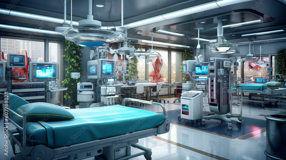Fototapeta premium The hospital digital revolution for business presentation