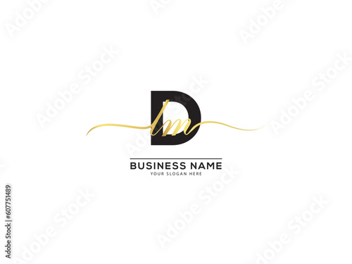 Handwritten Dlm Modern Shop Logo For You photo