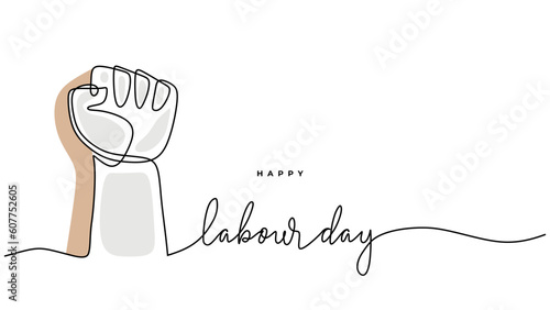 Labour day one line drawing...