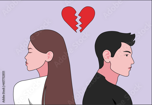 Couple's relationship break up 